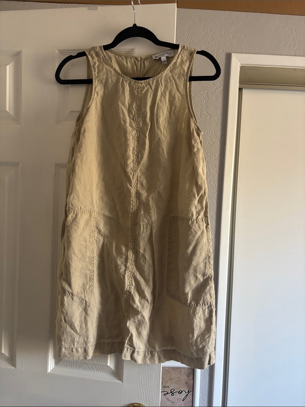 Michael Stars Sleeveless Mini Dress in Beige